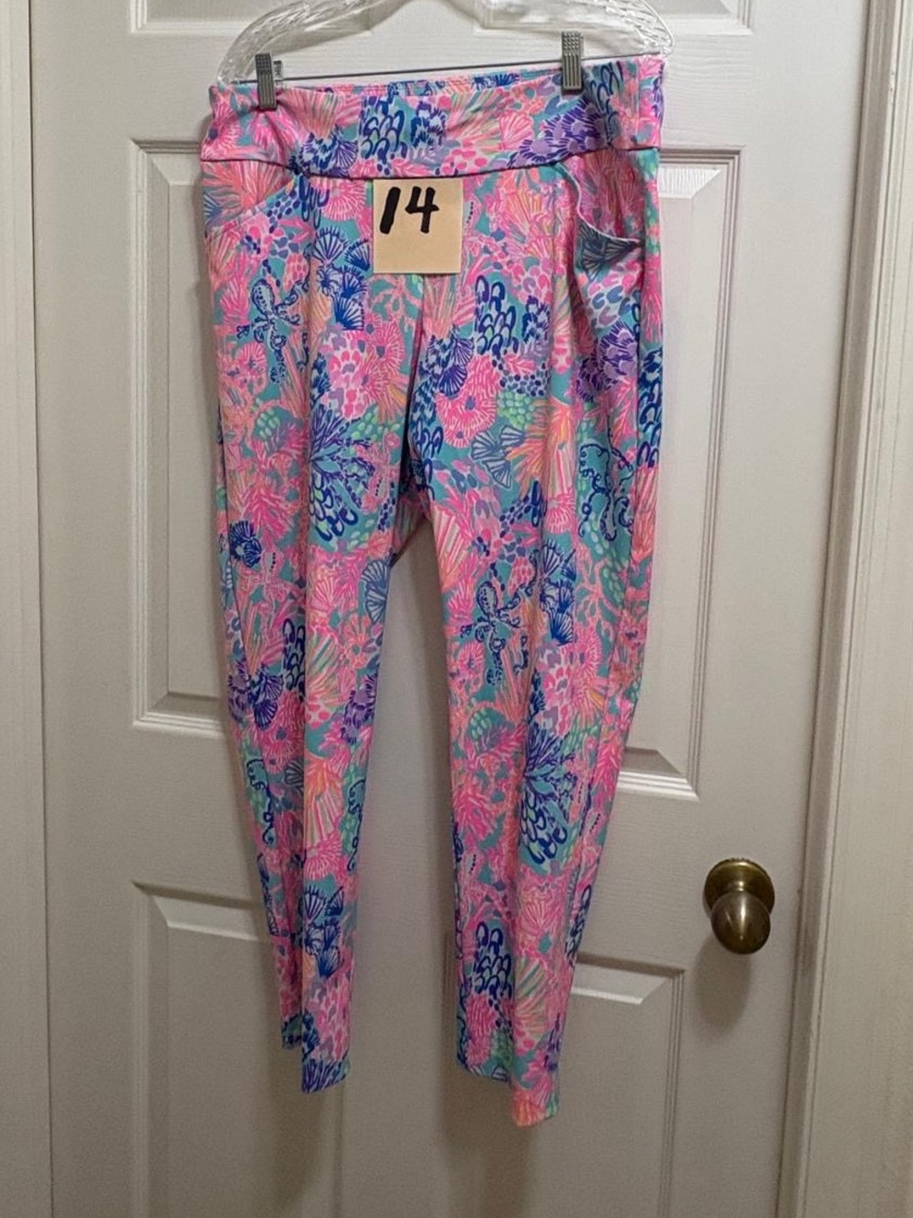 Lilly Pulitzer Women's Corso luxletic Pants splendor size 14